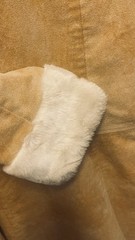 Vintage Heeksuede Double Breasted Faux Suede&Fur Women’s BeigeCoat Sz M, Holland
