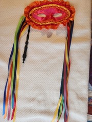 Mardi Gras Party Dress And Mask Size M