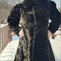 1930s Hudson Seal Sealkin Faux Fur Coat Vintage