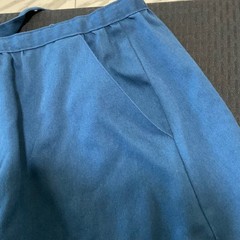 Vintage Carriage Court Teal Blue Wrap Back A-Line Skirt Pockets Made in USA 16