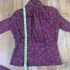 VTG 80s Howard Wolf Multicolor Jacket Blazer And Blouse Womens Avant-Garde Sz 8