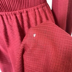 Vintage 70s Checkaberry Dress Red Long Sleeve Pussybow Union Made