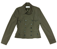 NWOT CHRISTIAN DIOR John Galliano Hourglass Bar Jacket 10 Olive Green Khaki RARE
