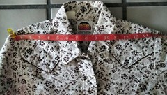 Vintage MILLER WESTERN WEAR Brown Floral Long Sleeve Shirt Womens Pearl Snap