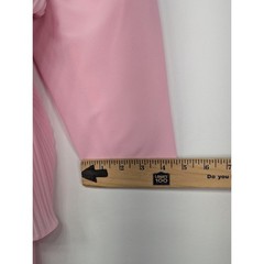 Cue Fashions Pink Pleated Overlay Shift Dress Vintage USA Made Size 18.5 Pastel