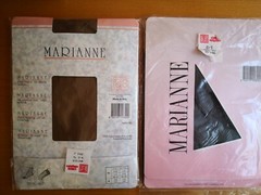 NOS LOT 2 Rare ltaly Marianne Stockings Nylon 66 Sheer Gray BrownSize 1-2 3-4