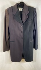 Vintage 90s Dolce & Gabbana Women’s Colorblock Pinstripe Longline Blazer Sz 42