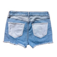 SO Bohemian Patchwork Multiple Denim Panels High Waist Raw Hem Shorts Jr. 9/29