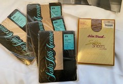 Lot of 12 Pair Vintage Stockings & Thigh Highs Great Brands Assorted Size/Color