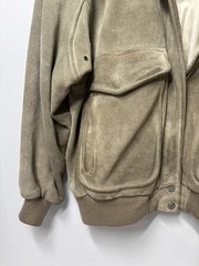 1970s Whipp Suede Bomber Jacket Shearling Fur Women’s Small Vintage Western