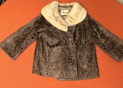 Vintage 60s/70s Karakul Persian Lamb Mink Fur Coat Women’s Small Classy S READ