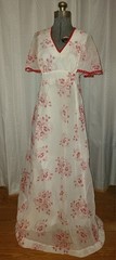 Authentic vintage 1950s party dress, full length, Small/Medium, Handmade