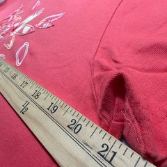 Vintage Pacer Karen Scott Red Floral Applique Cotton T-Shirt Size M 2000s Y2K