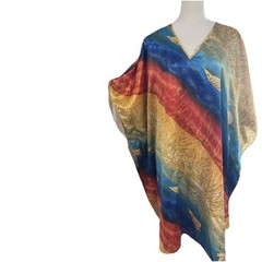 Vintage Caftan Women One Size Cruise Seashore Seashell Coverup Boho Resort