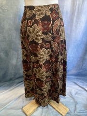 VTG 90s Y2K Croft & Barrow Paisley Midi Skirt Size 6 Rayon Whimsigoth Boho Fairy
