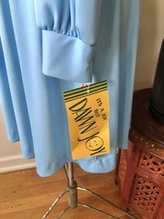 Vintage 1970’s Sky Blue Polyester Knit Dress