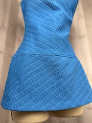 Vintage 1970s Rose Marie Reid Blue Swimsuit Mod GoGo Skirt Built in Bra Retro M