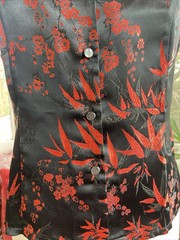 Vintage Om Gallery Vest Silk Blend Handmade in Vietnam Size Med
