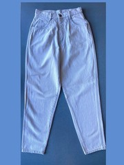 Vintage 80s Light Wash Tapered Jeans, XS, 27″ Waist