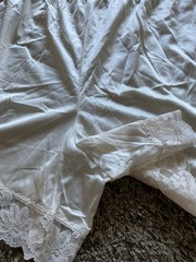 Vintage Lorraine Ivory Lace Sheer Silky Nylon Short Sissy Bloomers Large