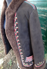 Vintage Penny Lane Sheepskin & Leather Coat Iceland Poland S