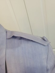 Vintage L.A. GLO Periwinkle Duster Jacket Womens L Studded Pleated Back 80s NWT