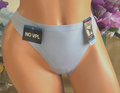 Maidenform 8/XL Super Soft Sky Blue Comfort Devotion Thong Panties #40149 NWT