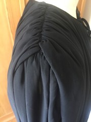Vintage WAYNE CLARK 1980’s Black Cocktail Power Blouson Dress Long Sleeve Size M