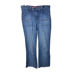 Unionbay Vintage Blue Denim Carpenter Patch Pocket Flare Jeans Womens 9