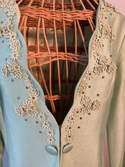 Gorgeous 1960s mint green Alfred Werber lined dress jacket – vintage