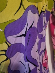 Paola Davitti Pucci-esque Vintage POP ART Psychedelic Mod Flower Print Silk Top