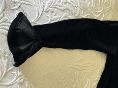 True Vintage 1930s Old Hollywood Glamour Silk Velveteen Beaded Evening Dress