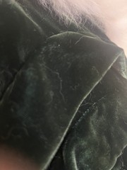 Fredrick & Nelson Seattle 1930 Opera Coat With Fur Green velvet, Lined Size M/L