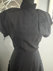 Women’s Vintage Dress Size 5/6 Renditions New York Black Rayon Made in USA 80’s