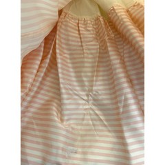Vintage Gunne Sax Peach Stripe Bow Maxi Dress Prairie Romantic Cottagecore Rare