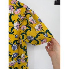 MoonRiver Whimical Cottagecore Retro Romantic Yellow Floral Mini Dress SzS