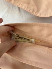 VINTAGE 70s Blazer Skirt SET Size XS/Small Stretch Pockets Peachy Pink Amazing!