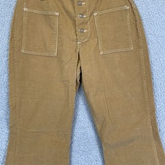 Vintage 1970s Wrangler Corduroy Bell Bottom Pants 28×30 High Rise Button Fly USA