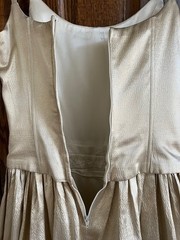 1990s Size 7/8 Vintage Gold Champagne Jessica McClintock Princess Dress READ