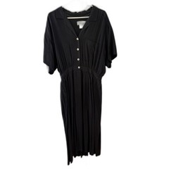 Carol Anderson California Black Button Front Dress w/ Collar Size 11/12