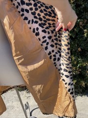 VTG 90s Misook Plush Faux Fur Cheetah Leopard Long Swing Coat OS Mod Pockets Y2k