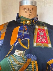 Vtg Escada Margaretha Ley Velvet Bomber Jacket & Matching Silk Blouse