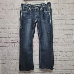 Rock & Roll Cowgirl Riding Jeans 32×30 Blue Bootcut Rodeo Cowboy Streetwear Boho
