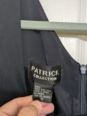 Patrick Collection Black Silk Sheath Dress And 4 Button Jacket Size 12 RN 84985