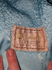 VTG 1971 Mod/GoGo Handmade By Sandy Bob’s Trench Coat W/ Blue Satin Lining Sz M