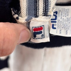 Vintage 1980s Fila V-Neck Knit Tennis Preppy Ivy League Sweater Women Sz 8