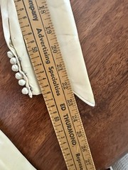 VTG 30s 40s Slipper Satin Ivory Wedding Dress Bridal Gown Long Train Art Deco