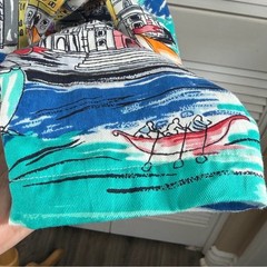 Vintage 90s Venice Cityscape Jacket Style Works Lined Cotton Italy Print