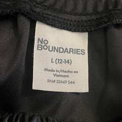 No Boundaries Black Faux Leather Tiered Mini Skirt Size L 12-14 NEW Y2K club