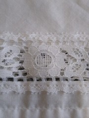 Vintage White Slip Skirt Lace Deena XS S